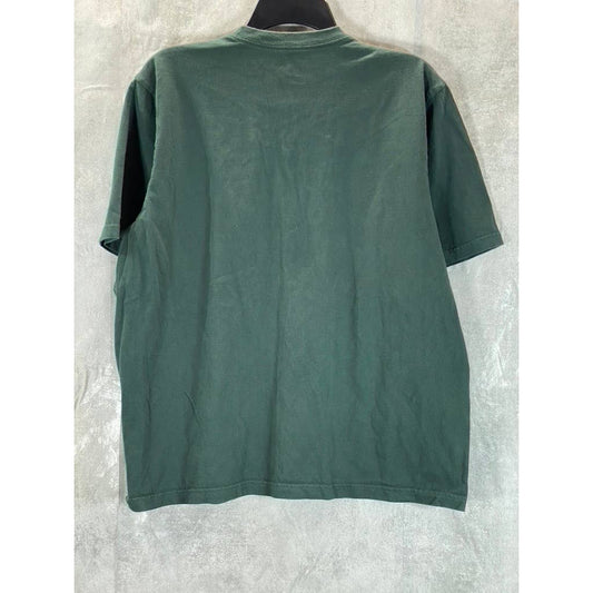 LANDS END Men's Green Crewneck Short-Sleeve Cotton T-Shirt SZ M