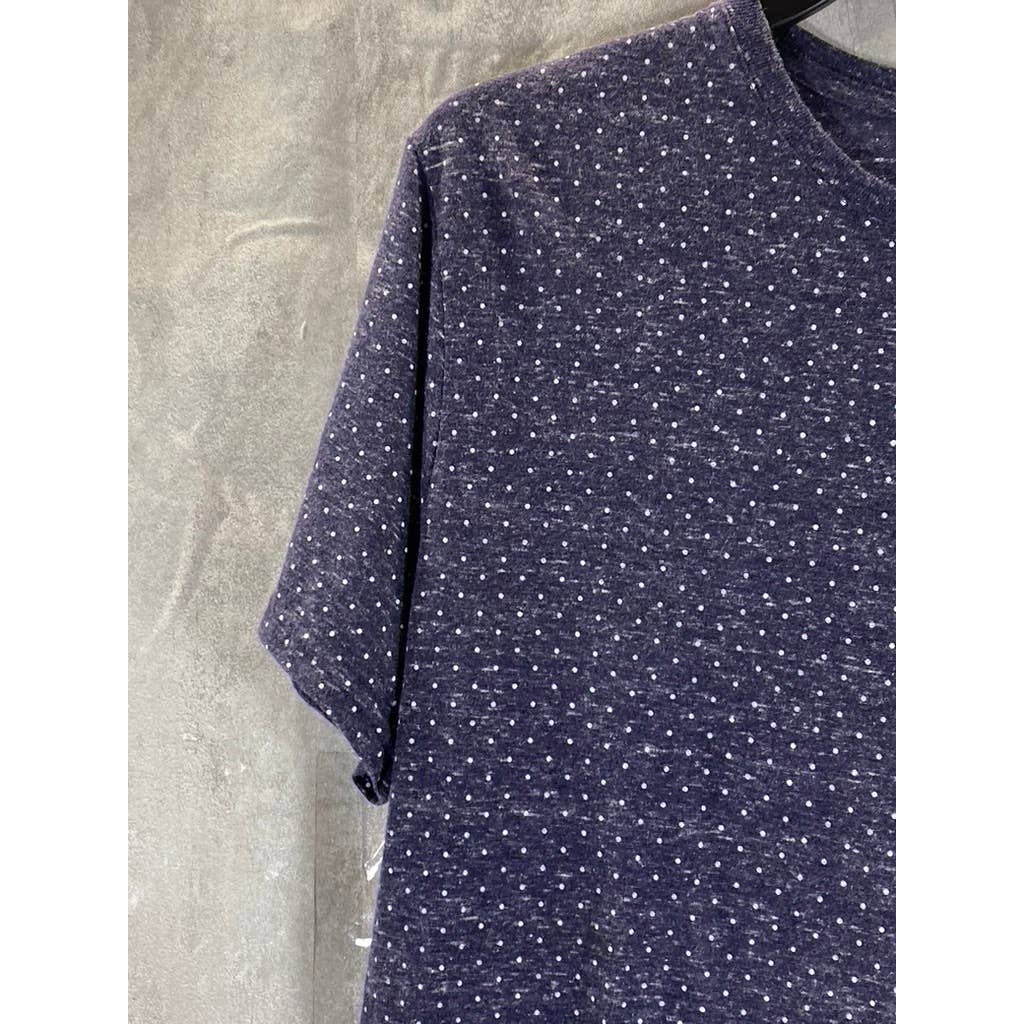 GOODFELLOW & CO Men's Blue Dot Printed Standard-Fit Crewneck T-Shirt SZ M
