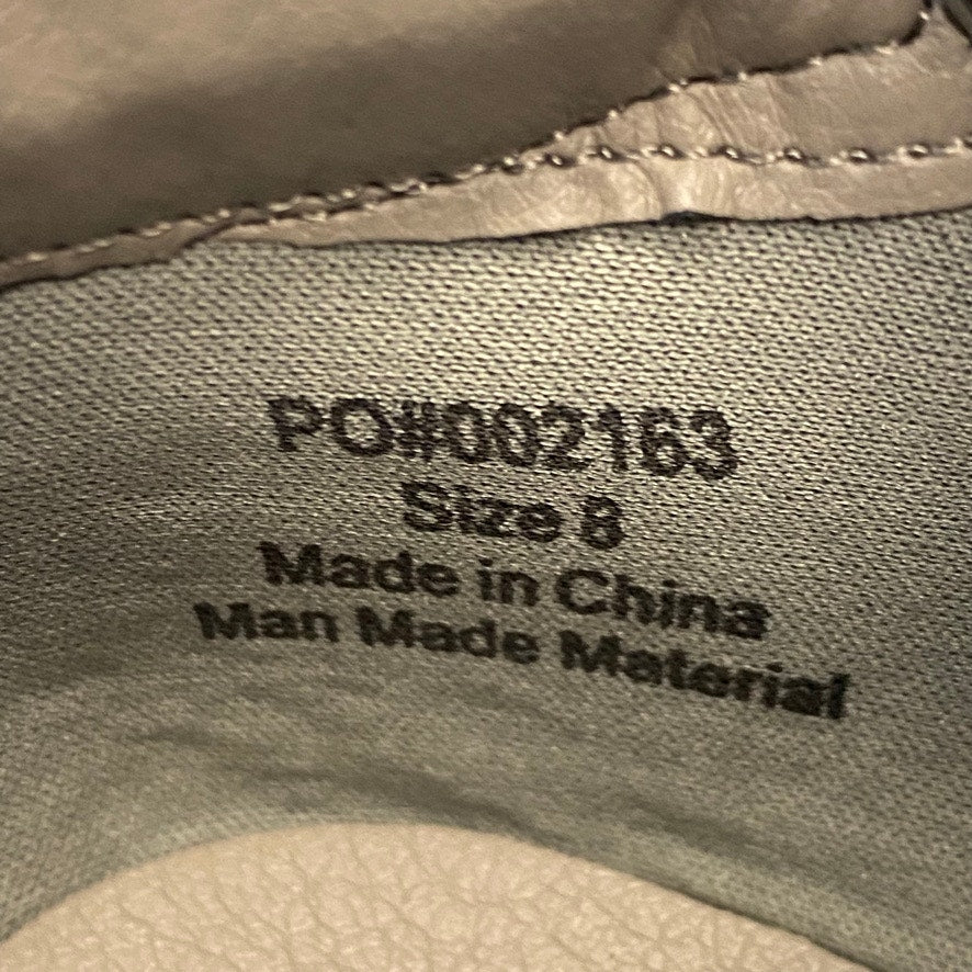 JOURNEE COLLECTION Gray Ayse Lace-Up Inner Zip Wedge Sneaker SZ 8