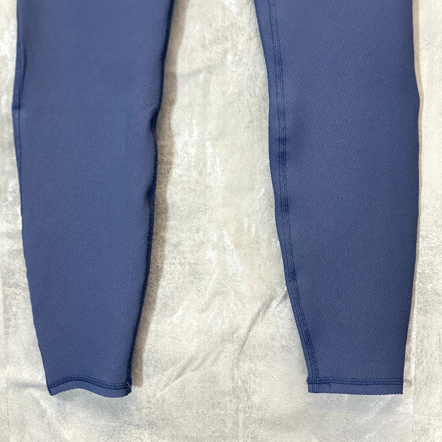 HARMONY & BALANCE Women's Blue Ribbed High-Waist Tummy Control Pull-On Active Leggings SZ M