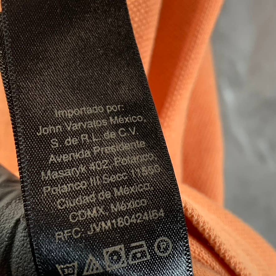 JOHN VARVATOS STAR USA Men's Papaya Peace Sign Pique Regular-Fit Polo Shirt SZXL