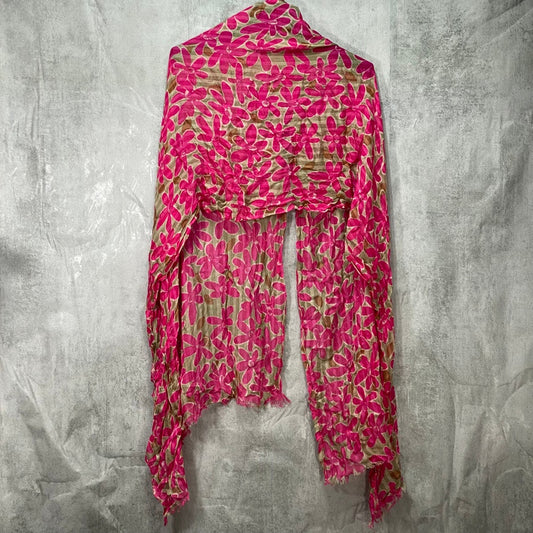 INC INTERNATIONAL CONCEPTS Pink Floral Print Wrap OS