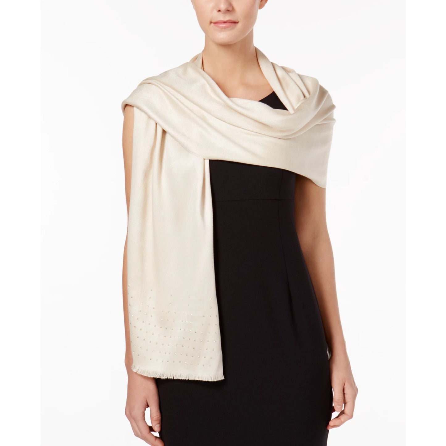 INC INTERNATIONAL CONCEPTS Belvedere Cream Gemstone Wrap OS