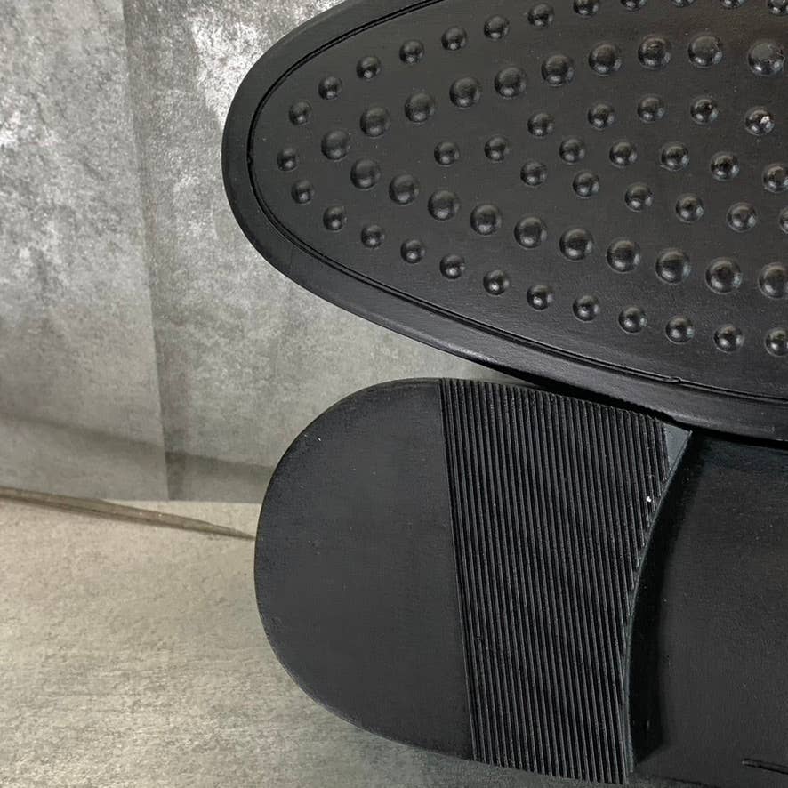 STACY ADAMS Men's Black Leather Garrison Wingtip Lace-Up Oxfords SZ 8