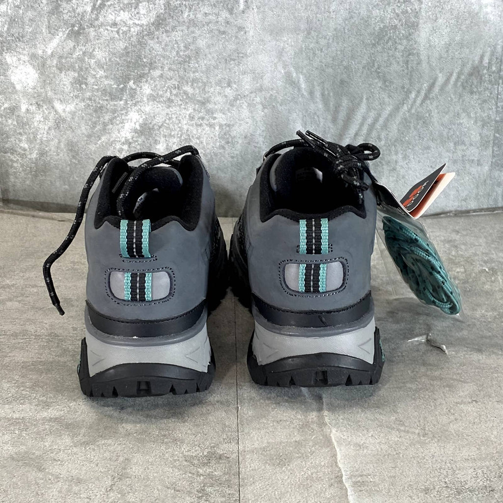 BASS OUTDOOR Women's Blue/Grey Peak Webbing Lace-Up Mid Hiker Boots SZ 5