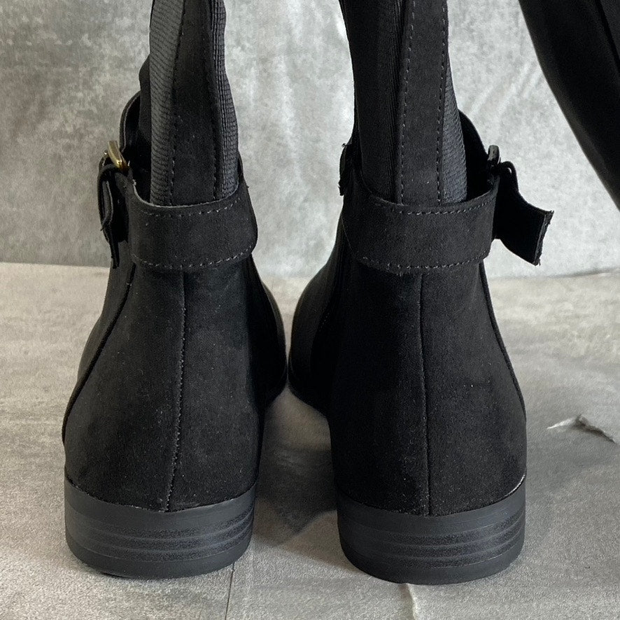 STYLE & CO Women's Black Kimmball Block-Heel Full Side-Zip Over-The-Knee Boots