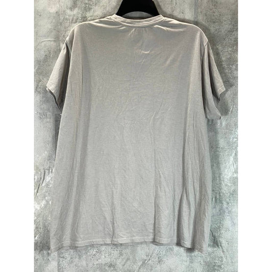 GREG NORMAN Men's Grey Crewneck Shark Short-Sleeve T-Shirt SZ XL