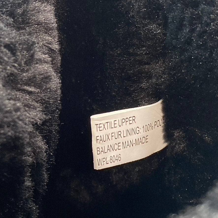 STYLE & CO Women's Black Faux-Fur Witty Cold-Weather Slip-On Ankle Boots SZ 9