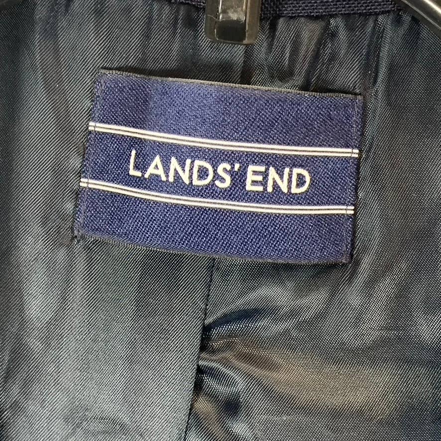 LANDS' END Boy's Navy Two-Button Blazer SZ 16