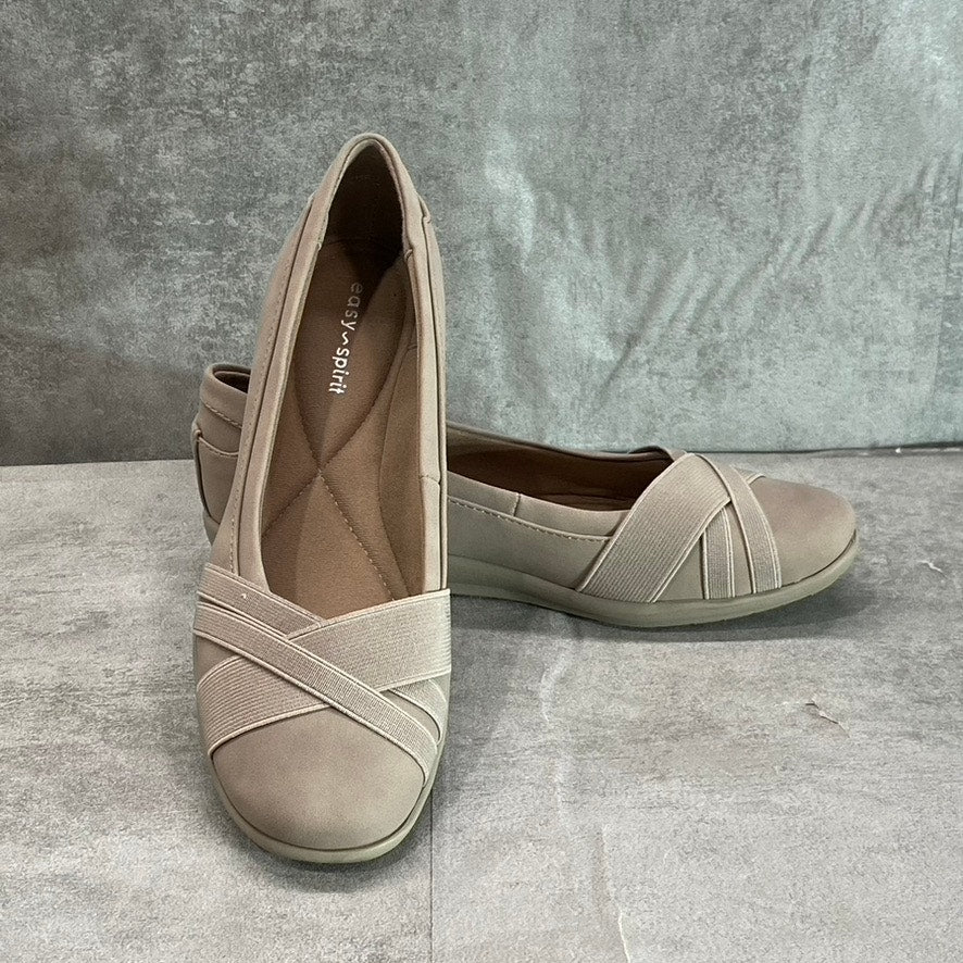 EASY SPIRIT Women's Taupe Acasia Round-Toe Slip-On Ballet Flats SZ 5.5