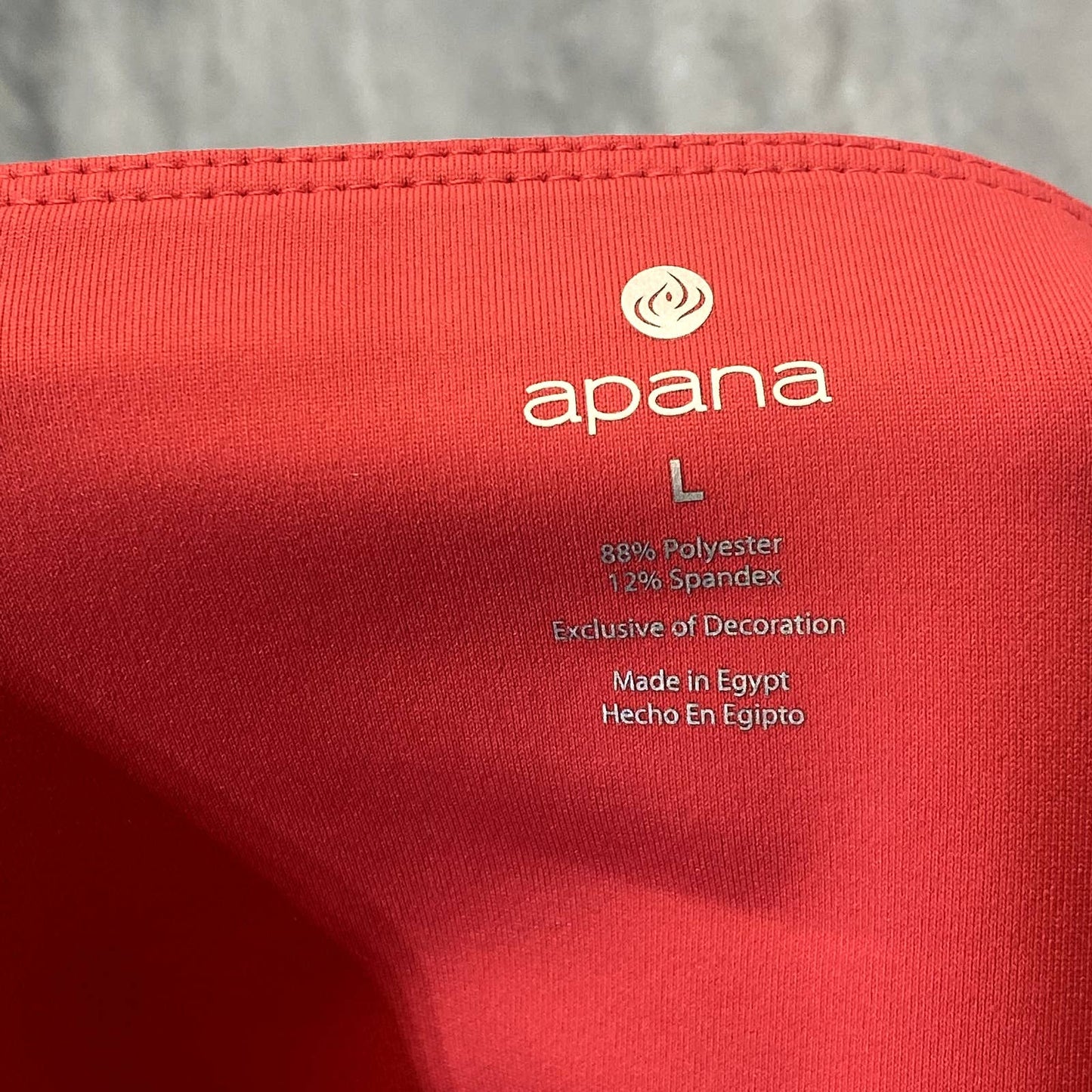 APANA Women's Teaberry Solid High-Waist Side Pocket Pull-On Leggings SZ L