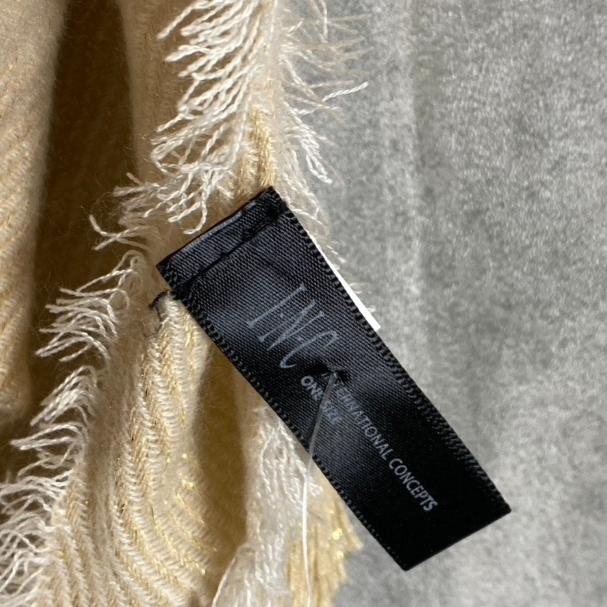 INC INTERNATIONAL CONCEPTS Women's Sand Two-Tone Shine Scarf SZ OS