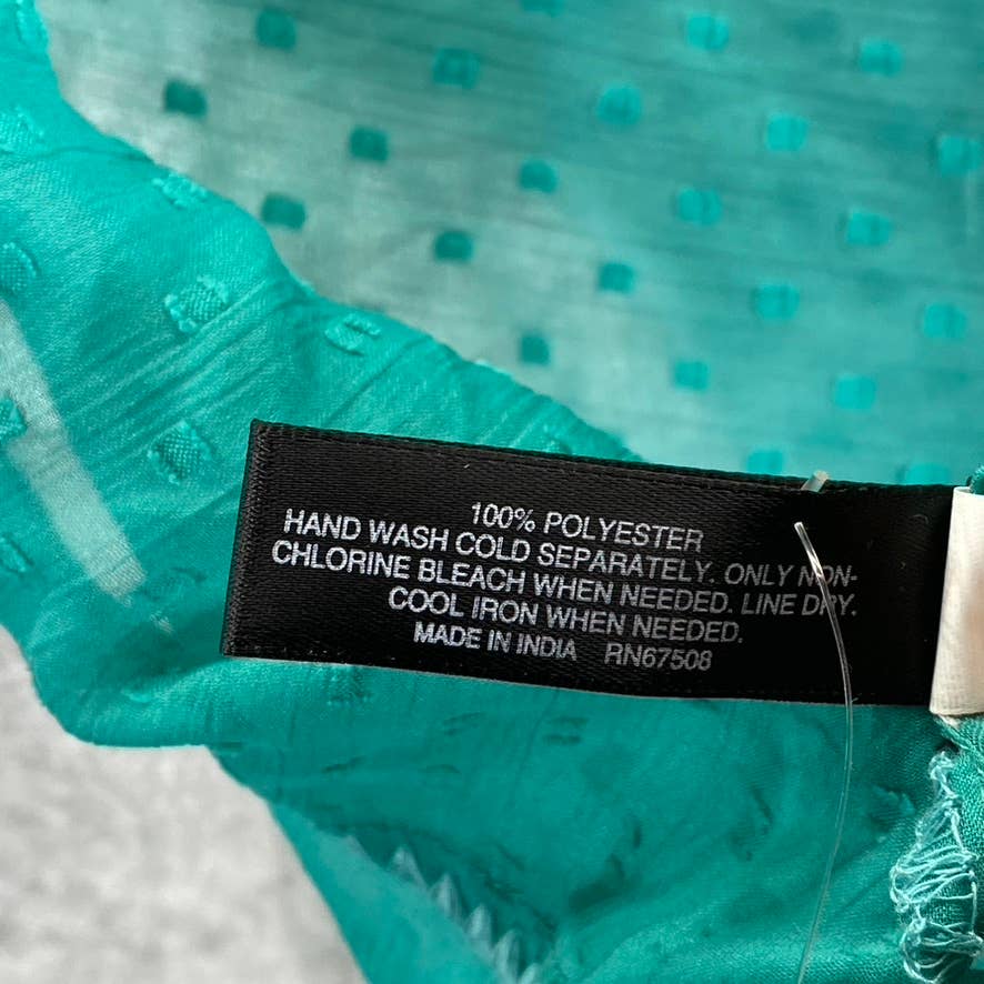 INC INTERNATIONAL CONCEPTS Women's Teal Swiss Dot Bandana Scarf SZ OS