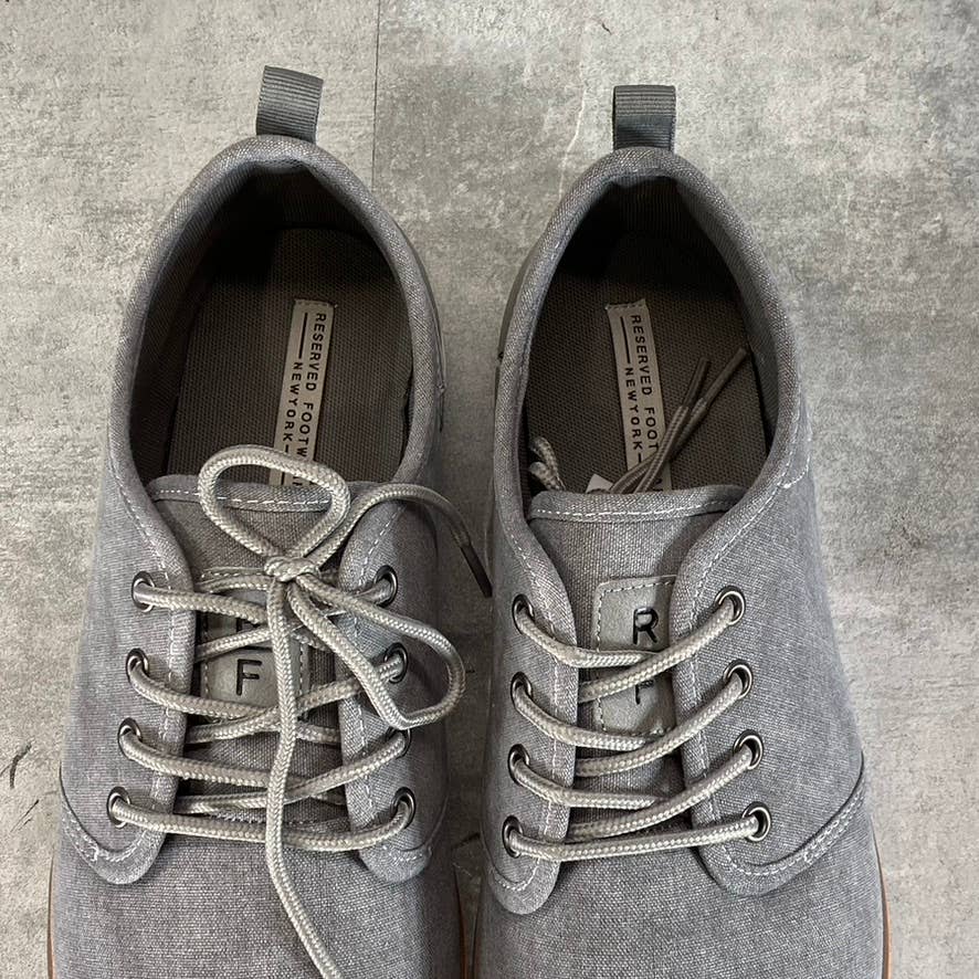 RESERVED FOOTWEAR NEW YORK Men's Light Grey Atomix Low-Top Sneakers SZ 13