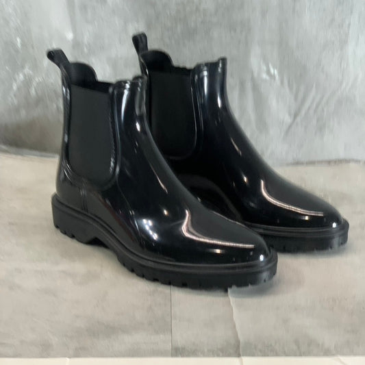 INC INTERNATIONAL CONCEPTS Women's Black Rylien Round-Toe Pull-On Rain Boot SZ10