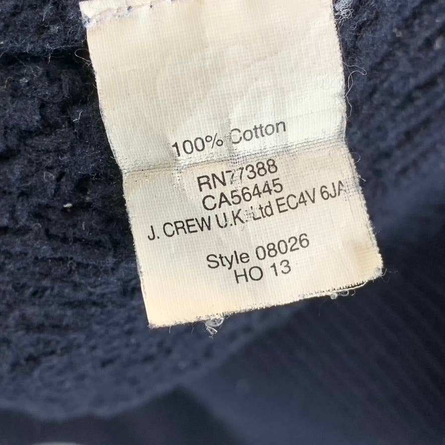 J.CREW Men's Navy Crewneck Cable Knit Long-Sleeve Sweater SZ NA