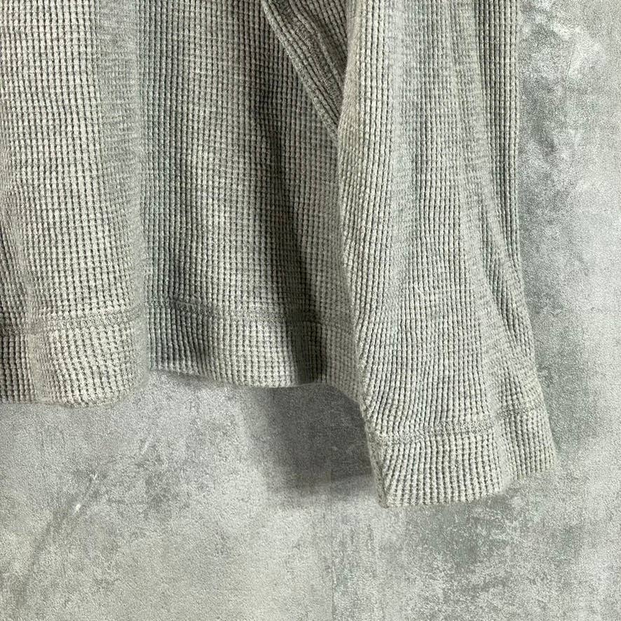 MICHAEL KORS Men's Grey Mock-Neck Three-Button Pullover Sweater SZ XL