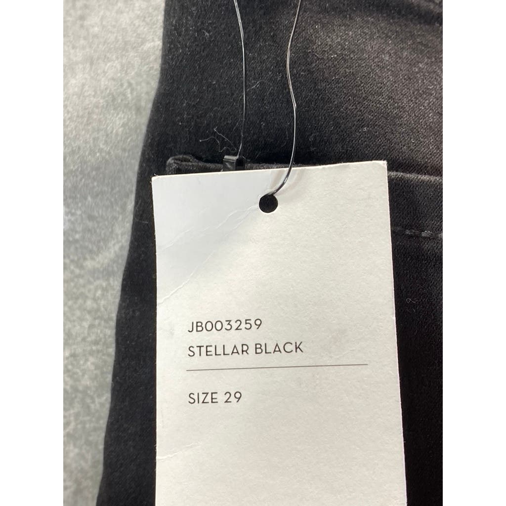 J BRAND Women's Stellar Black Solid Alma High-Rise Straight Jeans SZ 29