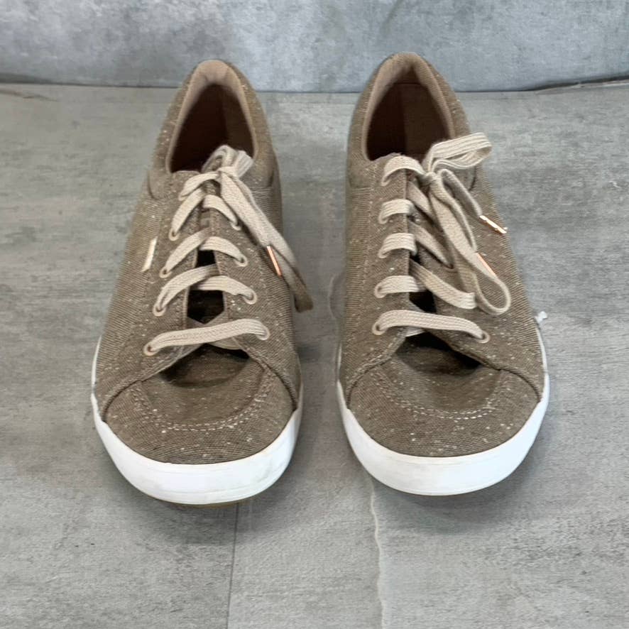 KEDS Women's Tan Center II Marled Memory Foam Lace-Up Sneakers SZ 7
