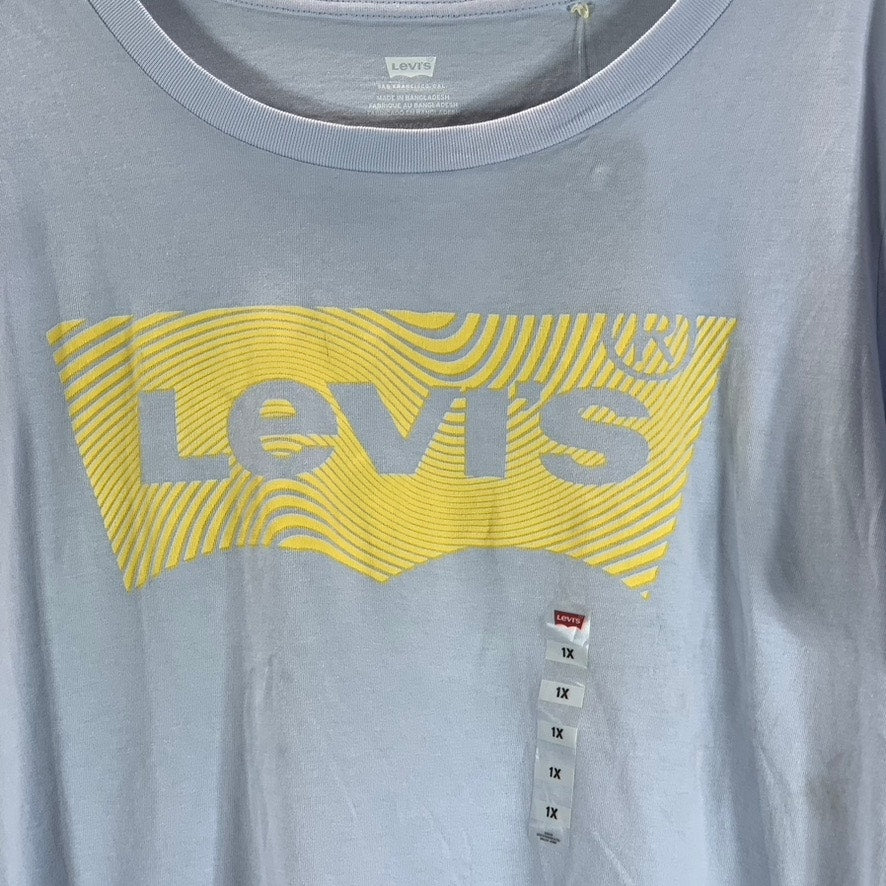 LEVI'S Women's Plus Waves Cool Dusk Crewneck Short-Sleeve The Perfect Logo Tee