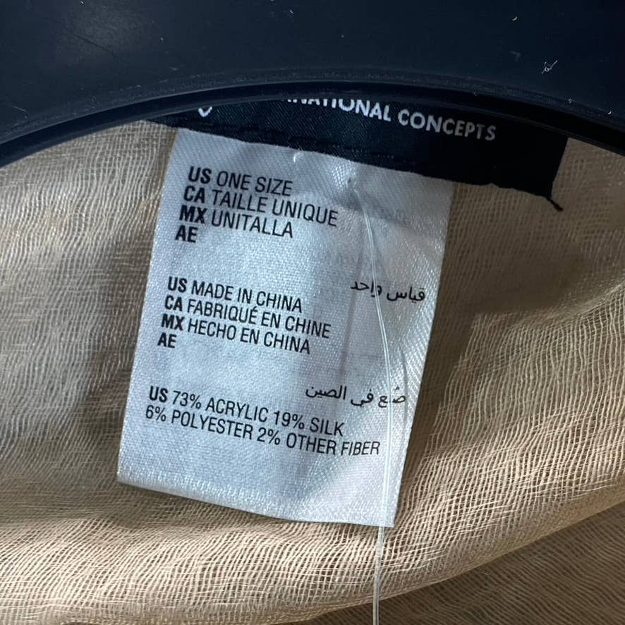 INC INTERNATIONAL CONCEPTS Women's Camel Sheer Solid Party Wrap SZ OS