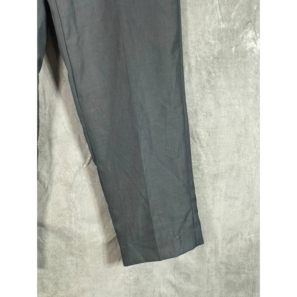 PRONTO UOMO Men's Grey Modern-Fit Flat-Front Pants SZ 32X30