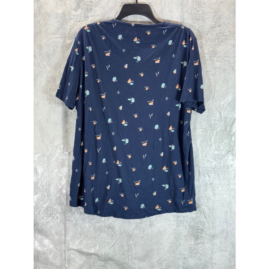 FRANK + OAK Men's Navy Watermelon Crewneck Short Sleeve T-Shirt SZ XL