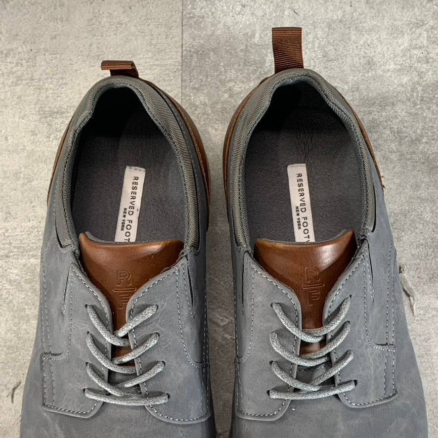RESERVED FOOTWEAR NEW YORK Men's Grey Vertigo Lace-Up Oxford Shoes SZ 11