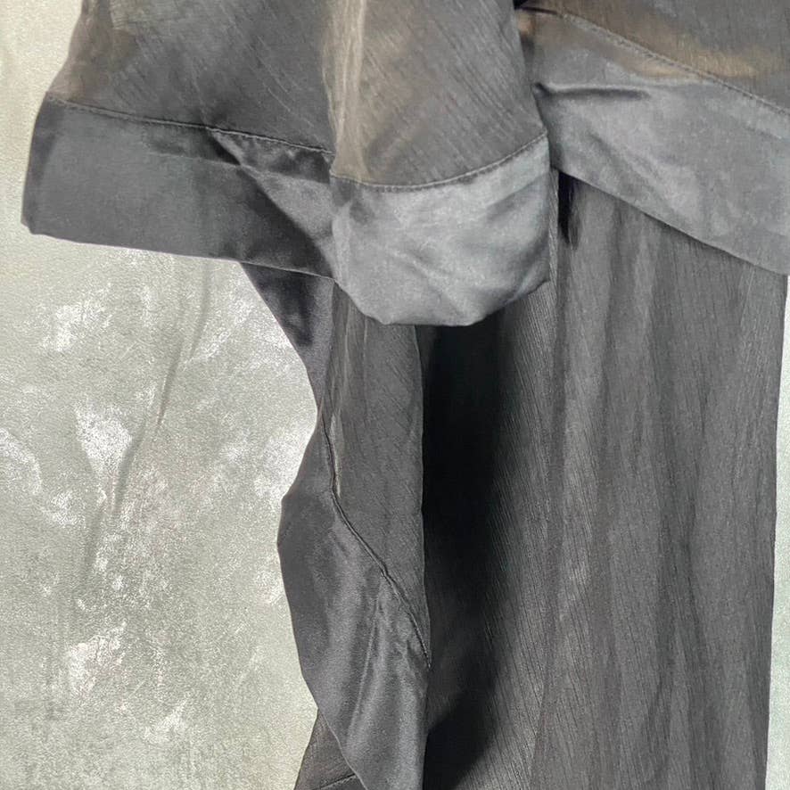 INC INTERNATIONAL CONCEPTS Women's Black Satin-Border Topper SZ OS