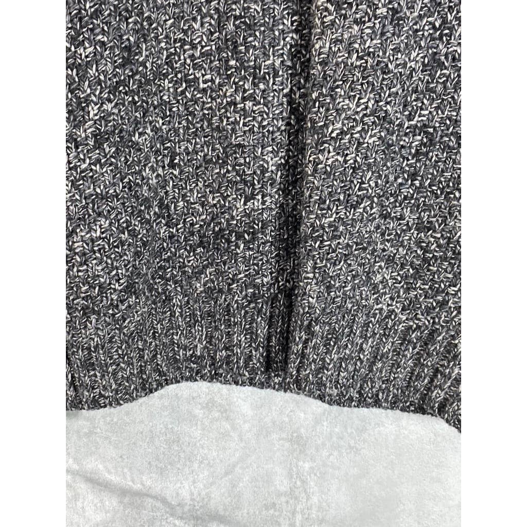 LUCKY BRAND Men's Charcoal Marled Knit Crewneck Pullover Sweater SZ L