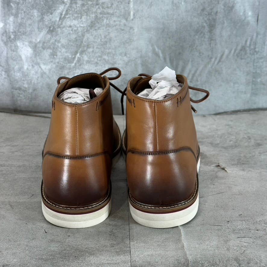 THOMAS & VINE Men's Cognac Keegan Tru Comfort Foam Lace-Up Chukka Boots SZ 12
