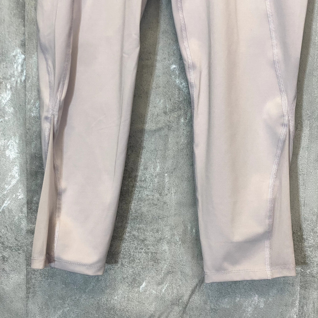 LAYER 8 Women's Putty High-Waist Pull-On Stretch Mesh Cuff Capri Leggings SZ M