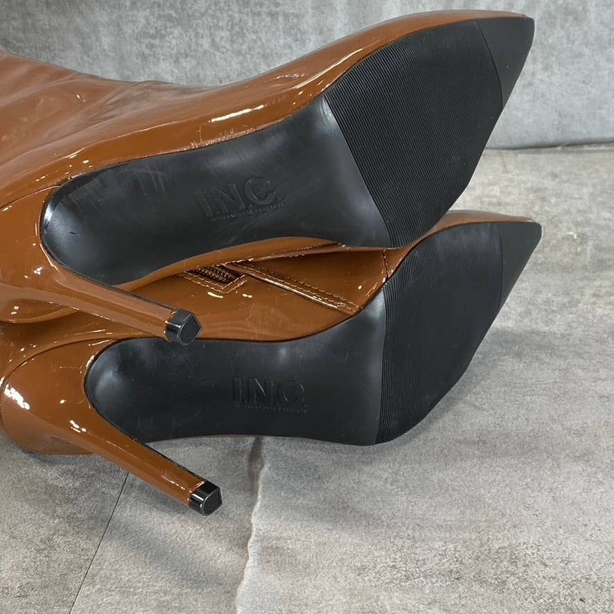 INC INTERNATIONAL CONCEPTS Women's Cognac Rajel Knee-High Pointed-Toe Boots SZ 7