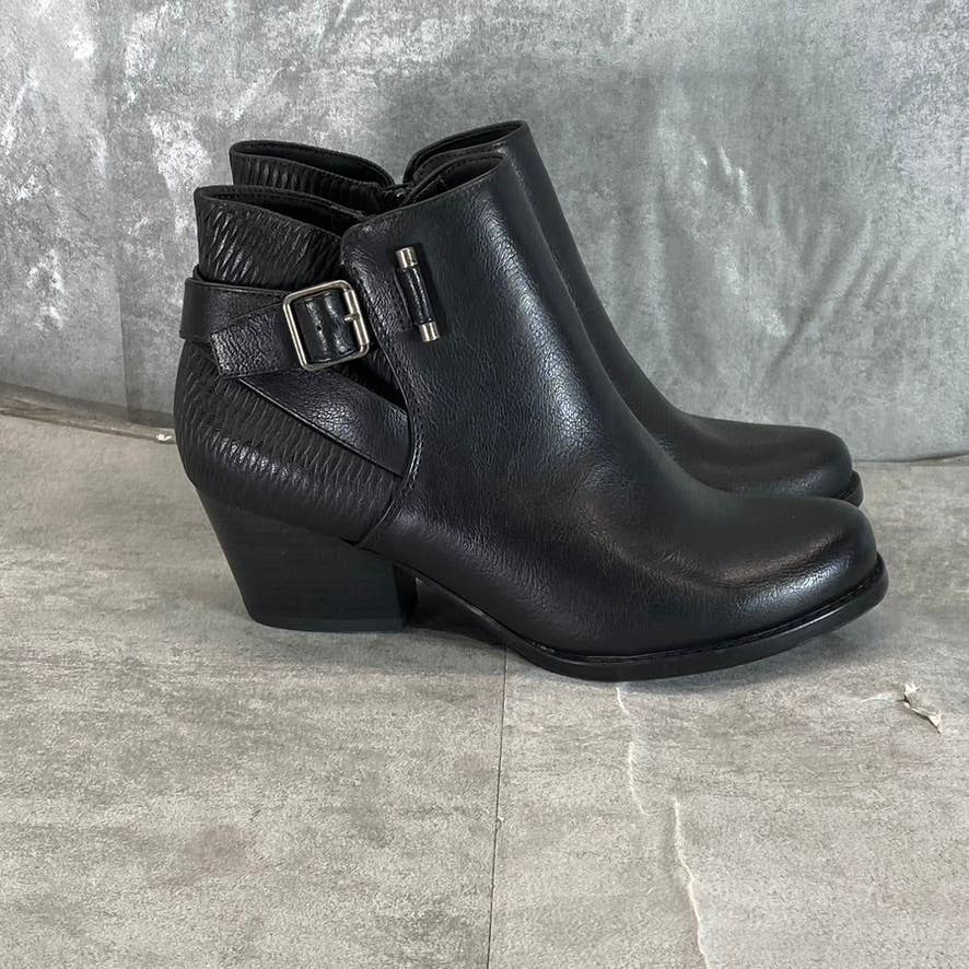 BARETRAPS Women's Black Reggie Slip-Resistant Round-Toe Block-Heel Boots SZ 6.5