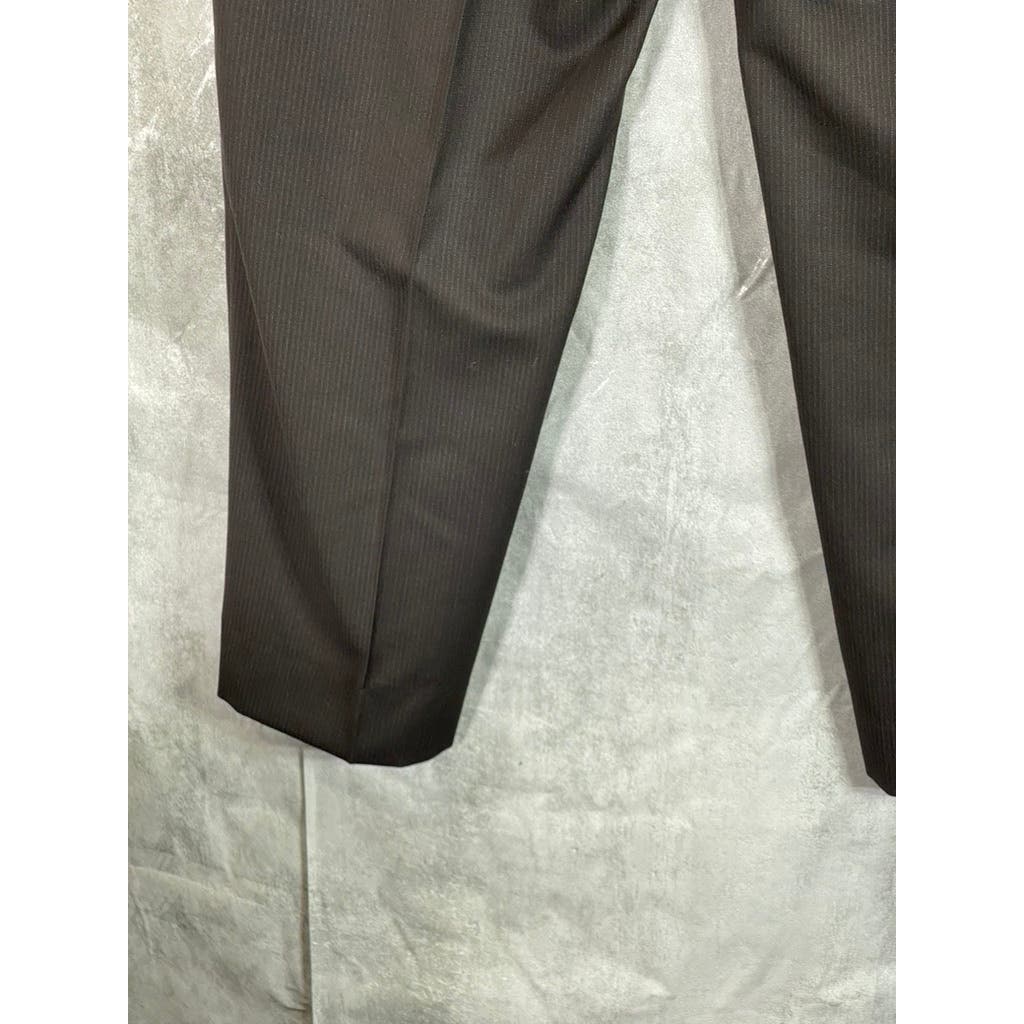 PRONTO UOMO PLATINUM Men's Brown Pinstripe Modern-Fit Suit Pants SZ 39