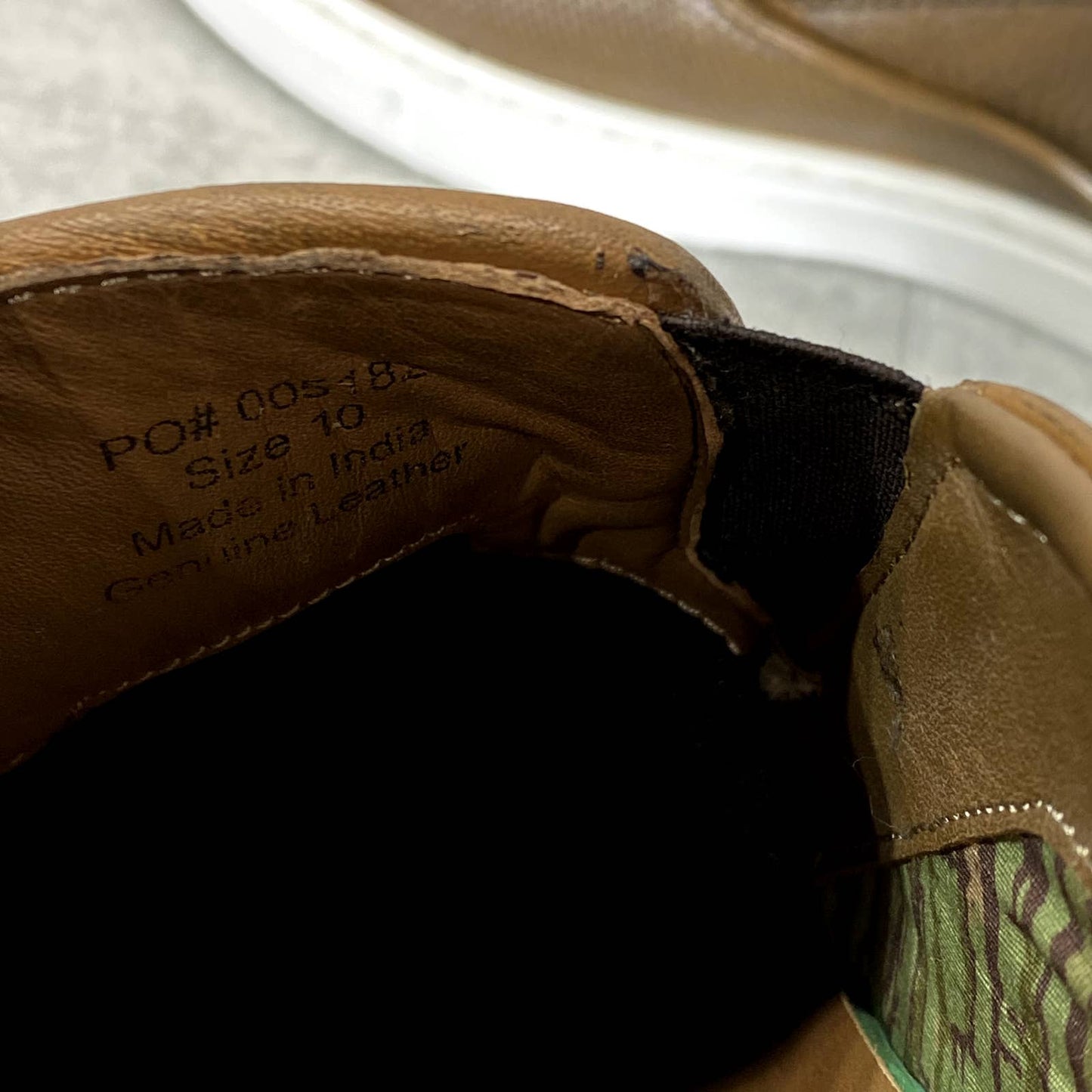 THOMAS & VINE Men's Brown Leather Conley Slip-On Sneakers SZ 10