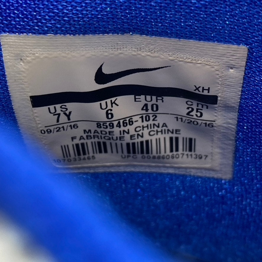 NIKE Kid's White-Blue Kyrie 3 GS Mesh Lace-Up Basketball Sneakers SZ 7Y