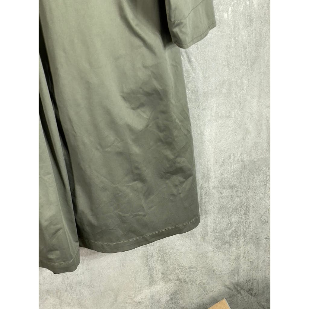 ZARA MAN Men's Khaki Double Breasted Water Repellent Hooded Trench Coat SZ M