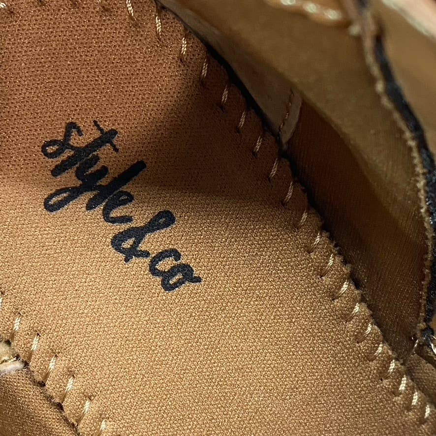 STYLE & CO Women's Taupe Masrinaa Slip-On Block-Heel Ankle Booties SZ 6