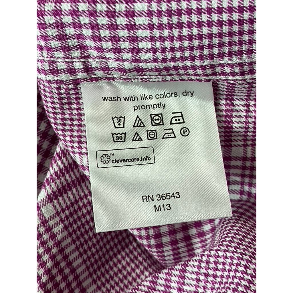 THE MEN'S STORE At Bloomingdales Men's Red Check Stretch Dress Shirt 17 32/33