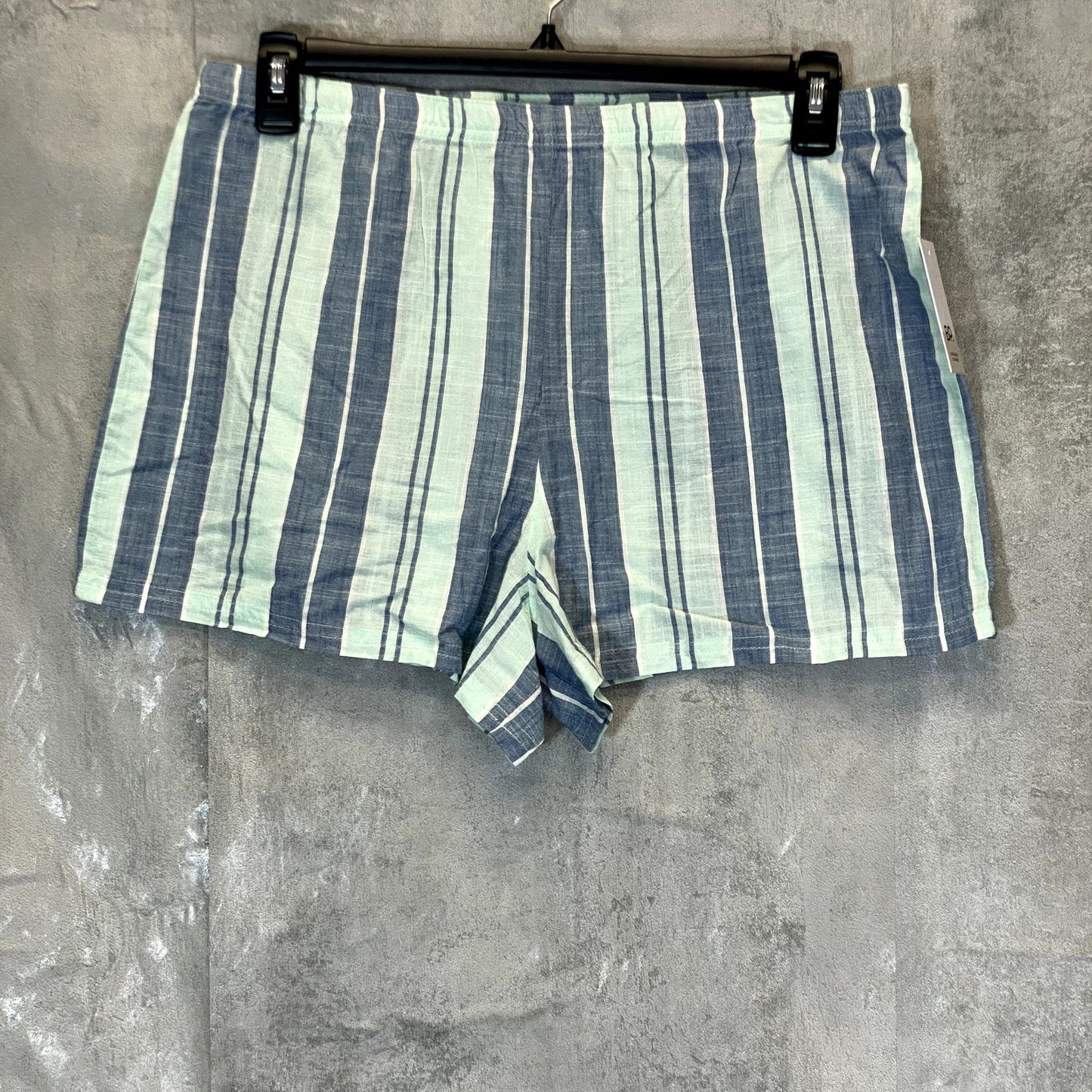 BP. Women's Green Yucca Emmy Stripe Boyfriend Elastic Waist Pajama Shorts SZ M