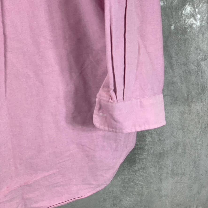 RALPH LAUREN Men's Sunrise Red Classic-fit Button-Up Long-Sleeve Shirt SZ L