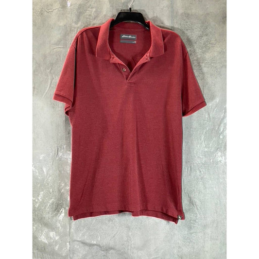 EDDIE BAUER Men's Red Classic Short-Sleeve Polo Shirt SZ L