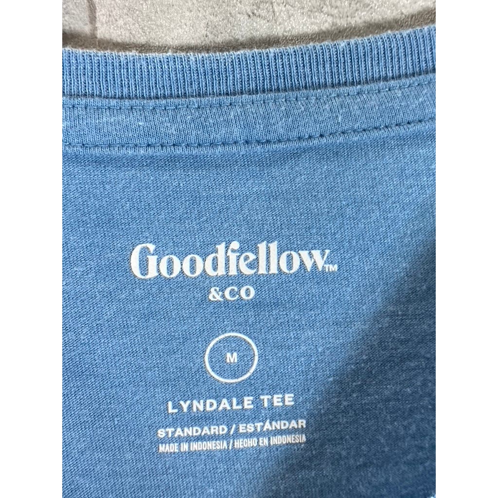 GOODFELLOW & CO Men's Blue Crewneck Short-Sleeve Lyndale T-Shirt SZ M