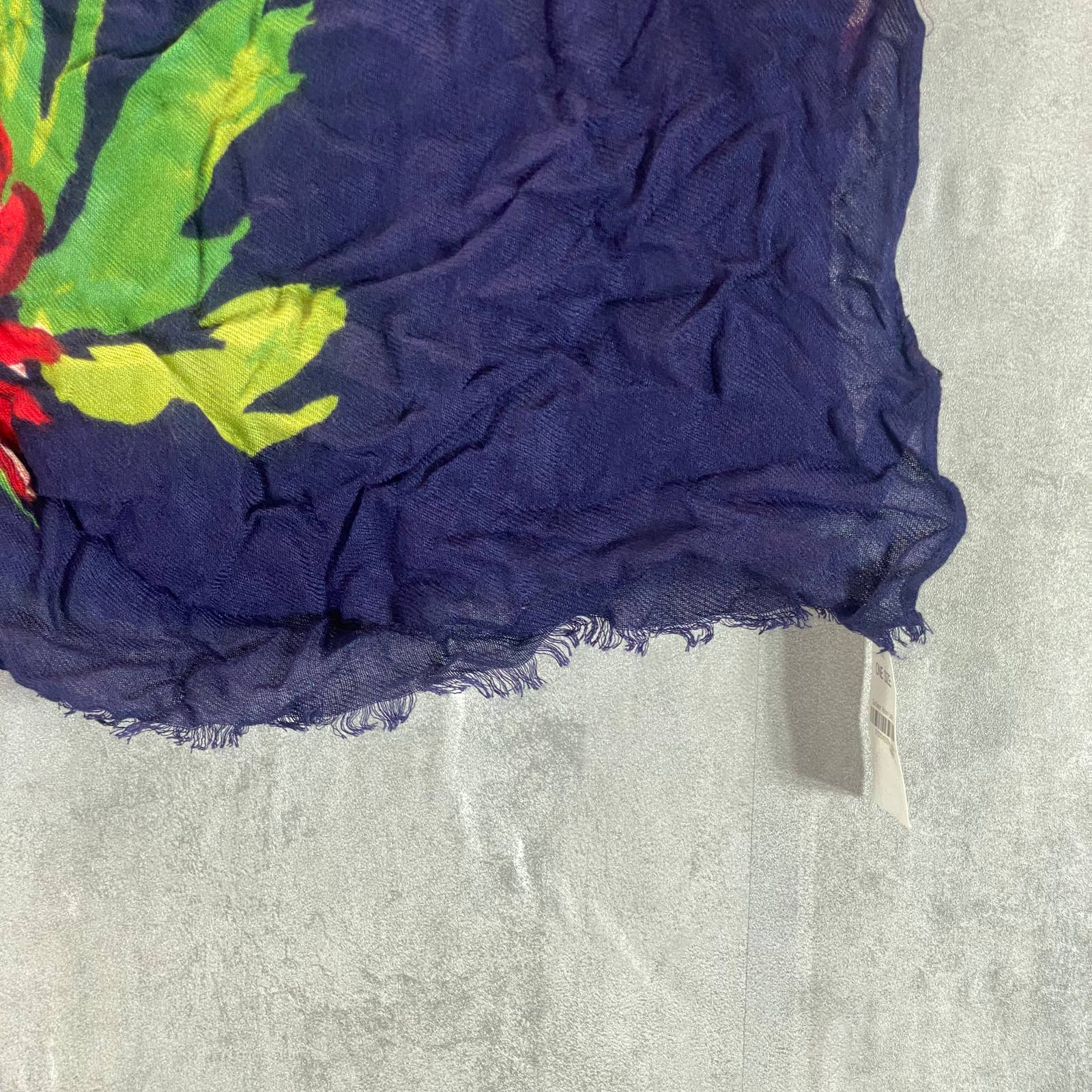 INC INTERNATIONAL CONCEPTS Women's Blue Bold Floral-Print Pashmina Scarf SZ OS