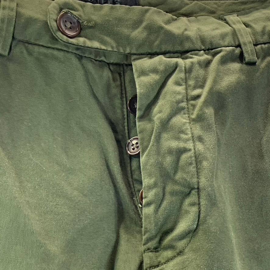 UNIS Men's Green Gio Slim-Fit Mid-Rise Pants SZ 32