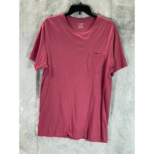 J.CREW Men's Burgundy Slim Washed Crewneck Short Sleeve T-Shirt SZ M