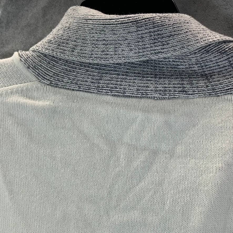 SEAN JOHN Men's Cream/Gray Shawl-Collar Pullover Sweater SZ XL