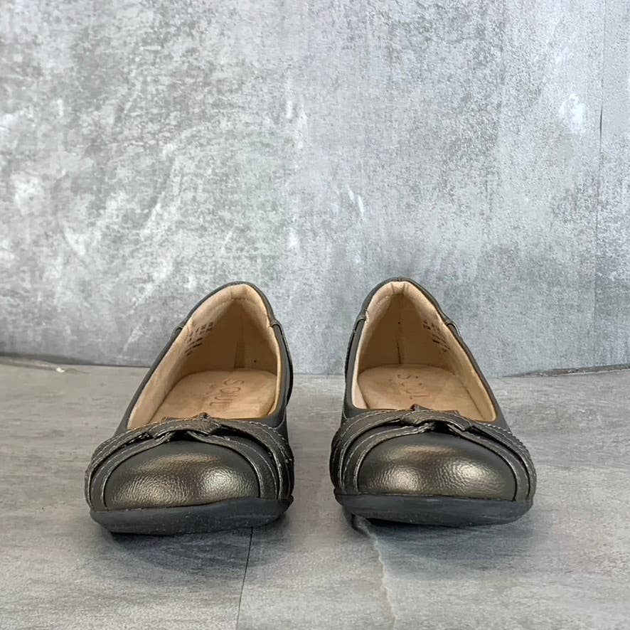 SOUL NATURALIZER Women's Nickle Smooth Gift Round-Toe Slip-On Flats SZ 9.5