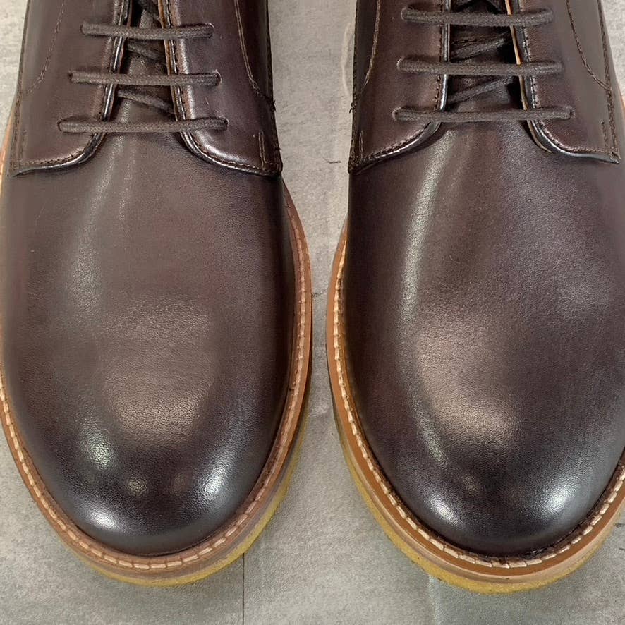 RESERVED FOOTWEAR NEW YORK Men's Brown Leather Octavious Lace-Up Oxfords SZ 10